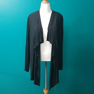 Black Long Sleeve Flyaway Cardigan XL